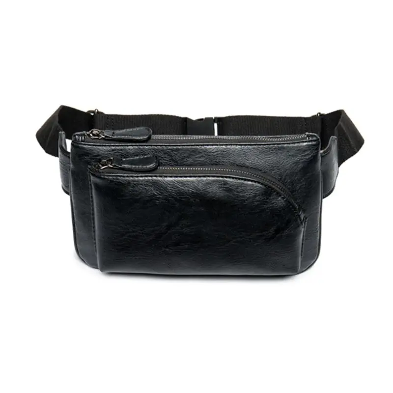 الرجال جلدية فاني الخصر حزمة الهاتف الحقيبة حزام الورك محفظة تربط حول الخصر الكتف Crossbody جيب Purse-X5XD
