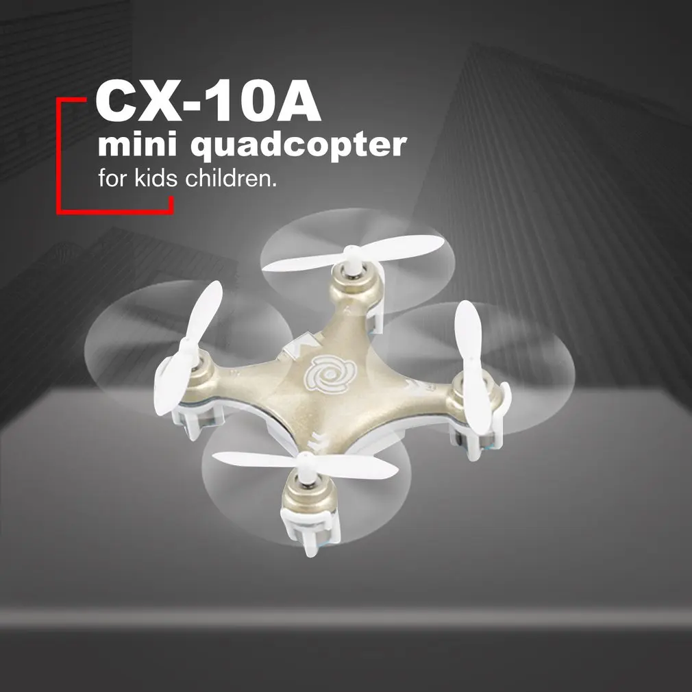 CX-10A 2,4 GHz 4CH RC мини-Дрон Квадрокоптер НЛО с безголовым режимом 3D переворачивает и рулоны Квадрокоптер игрушки для детей