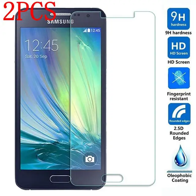 Закаленное стекло для Samsung Galaxy A3 2 шт. защита экрана защитная пленка A300 A300f Φ 2015 |