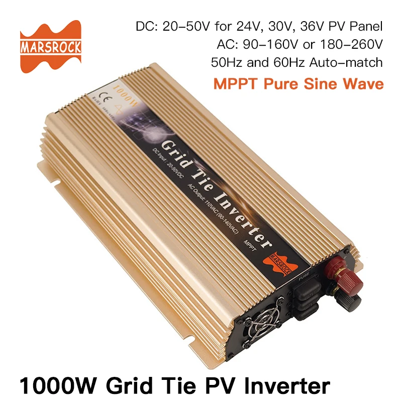US $89.00 New 1000w Grid Tie Micro Inverter 20v50vdc 190v260vac 220v230v Workable For 1200w 24v 30v 36v For Solar System