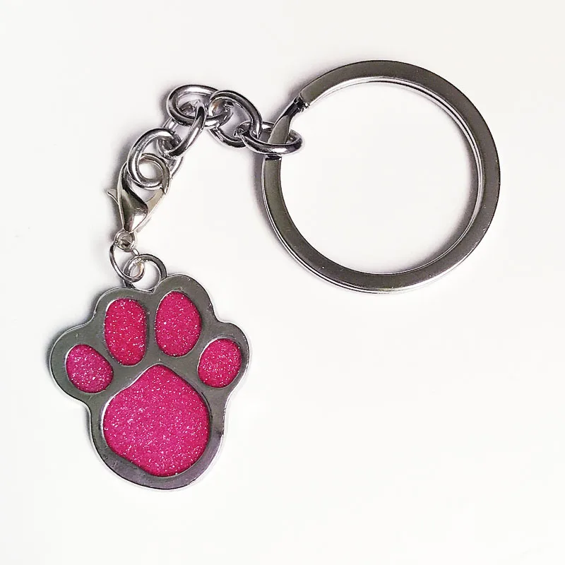Оптовая продажа ювелирных изделий Собака Paw подвеска цепочка для ключей собак и кошек Шарм брелок тег ключ подарок для Для женщин Девушка DIY