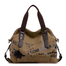 Canvas bag ladies handbag Large Capacity Tote Shopping Purseshoulder bag fashion tide women Big female bag