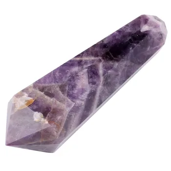 

Natural Amethyst Crystal Pipe for Smoking Strainer Quartz Stone Healing Wand Point for Tobacco 1pc