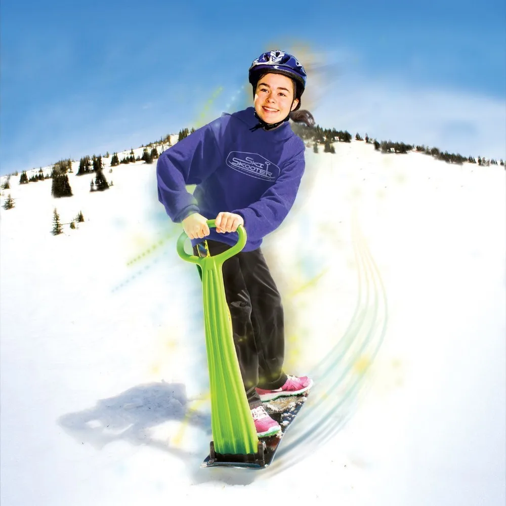Plegable chico de esquí Snowboard esquí Scooter con mango de plástico de Skibob 2018 nuevo estilo gratis Snowboogie 92 cm