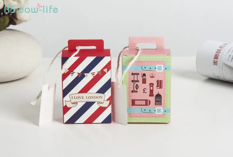 

Creative Cute Suitcase Paper Box Wedding Supplies Wedding Candy Box Gift Box Packing Boxs For Weddings Festival Birthday Party