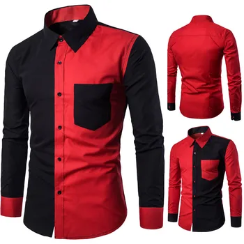 

2018 shirt Men Summer Brand Casual Slim Fit Stylish Long Sleeve Basic Shirt Blouse Top Size M-3XL camisa masculina