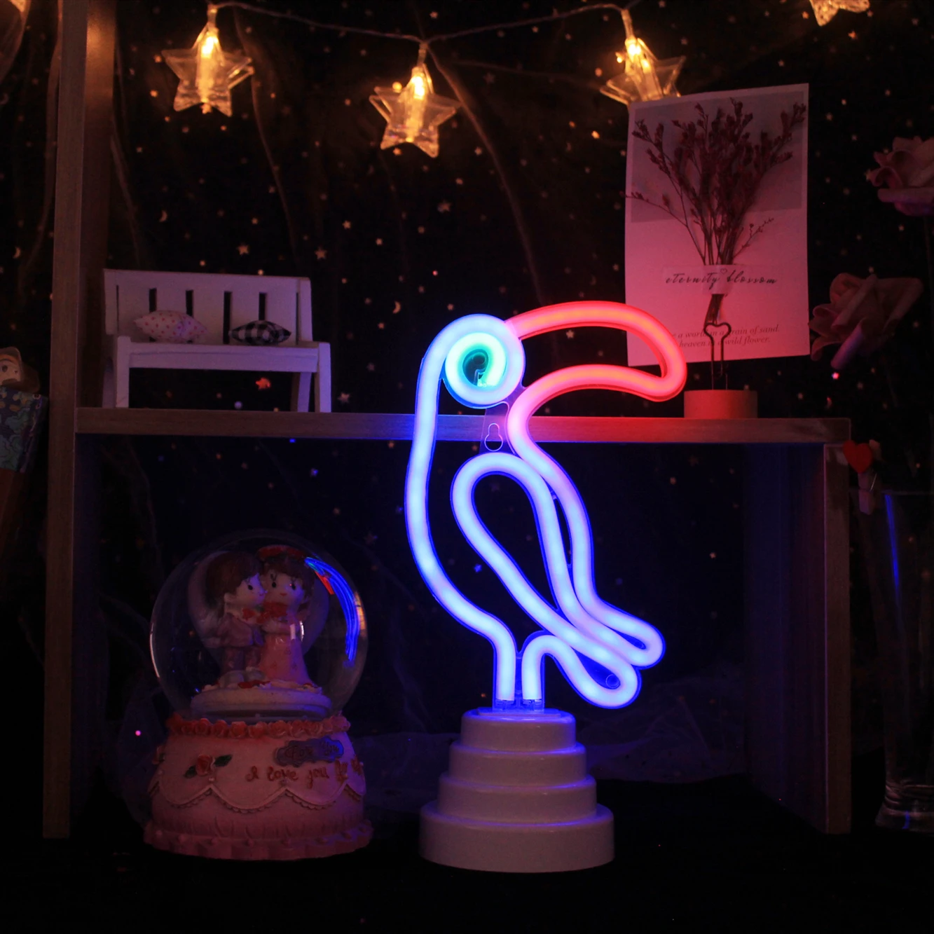 TONGER Toucan Настольный/настенный светодиодный неоновый светильник USB ночник