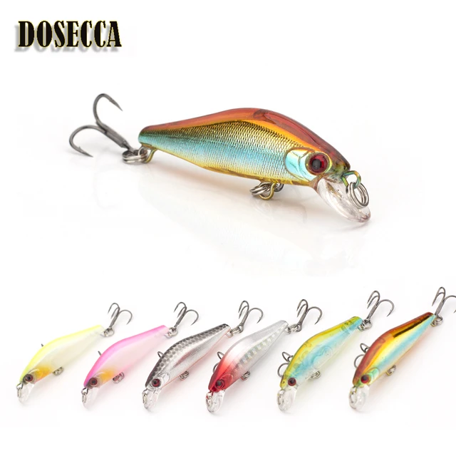 1PCS Fishing Lure 5.3cm 3g Hard Bait Minnow Crank Fishing lures Floating  water Bass Wobblers