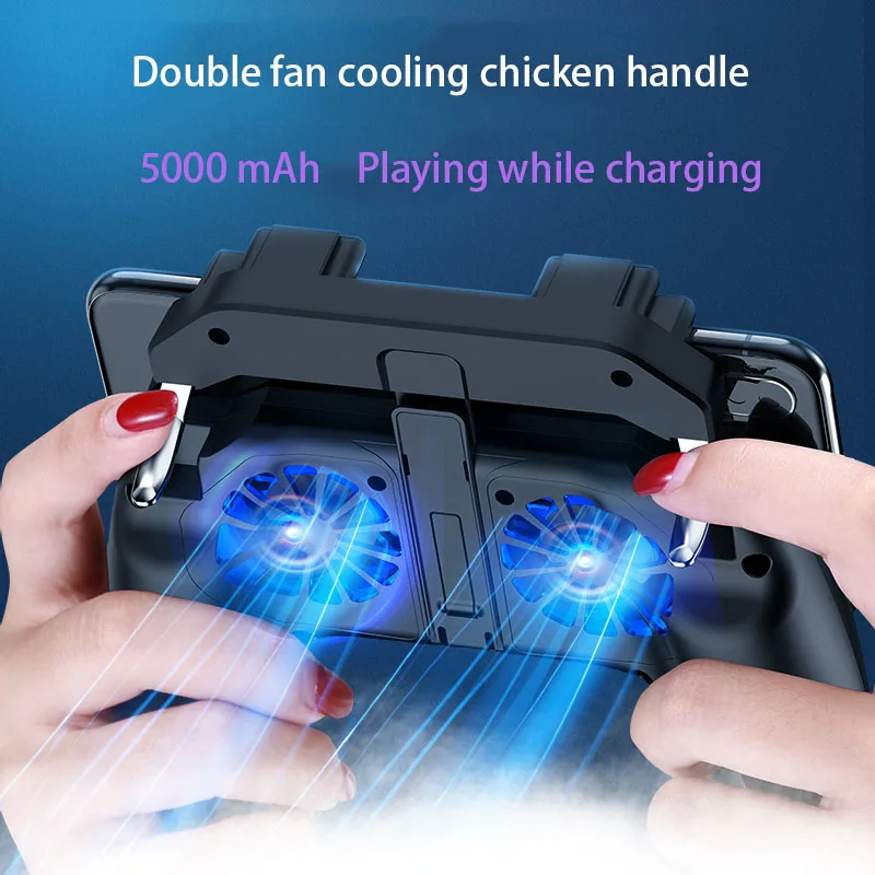  H10 Six Finger All-in-One Mobile Game Controller Fire Key Button for PUBG Mobile Game Eating Chicke