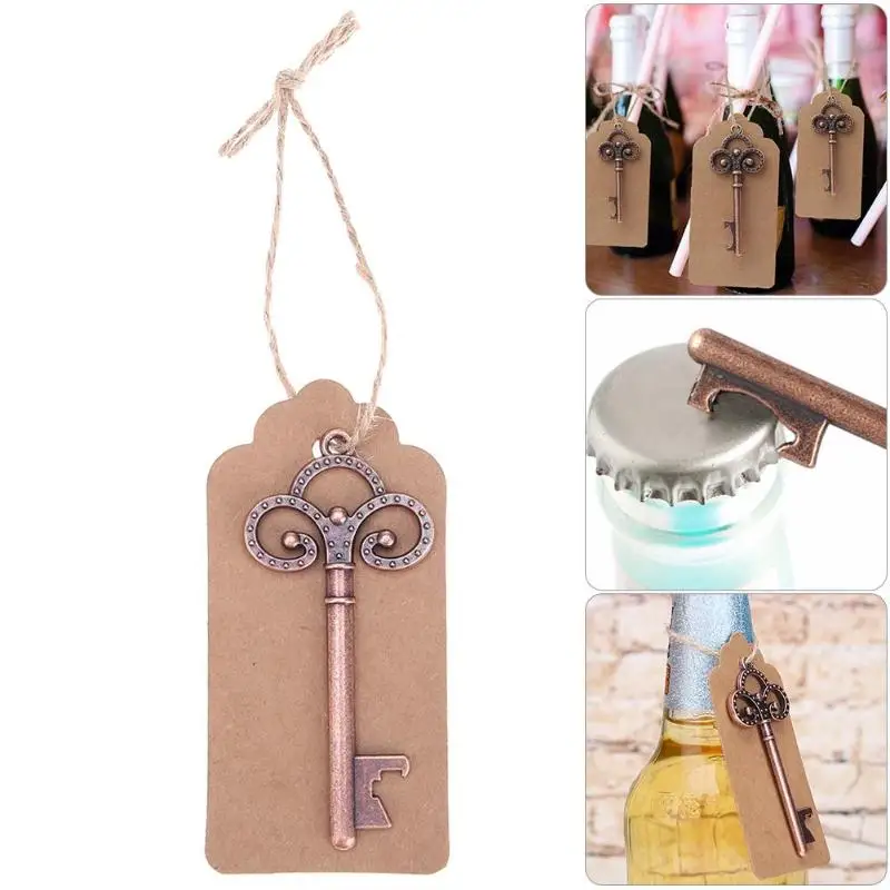 

12Pcs Wedding Skeleton Key Bottle Opener + 12Pcs Tags Wedding Favors and Gifts for Guest Party Favors Festive Party Supplies