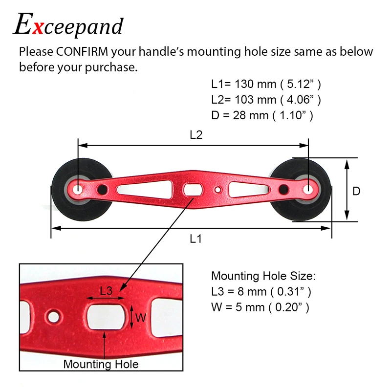 Exceepand Black Power Fishing Reel Grip for Abu Garcia Daiwa Low Profile Baitcasting Reel Baitcaster Repair Handle EVA Knobs