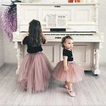 Розовые юбки для маленьких девочек; Праздничная юбка-пачка принцессы из мягкой вуали для маленьких девочек; Детские костюмы
