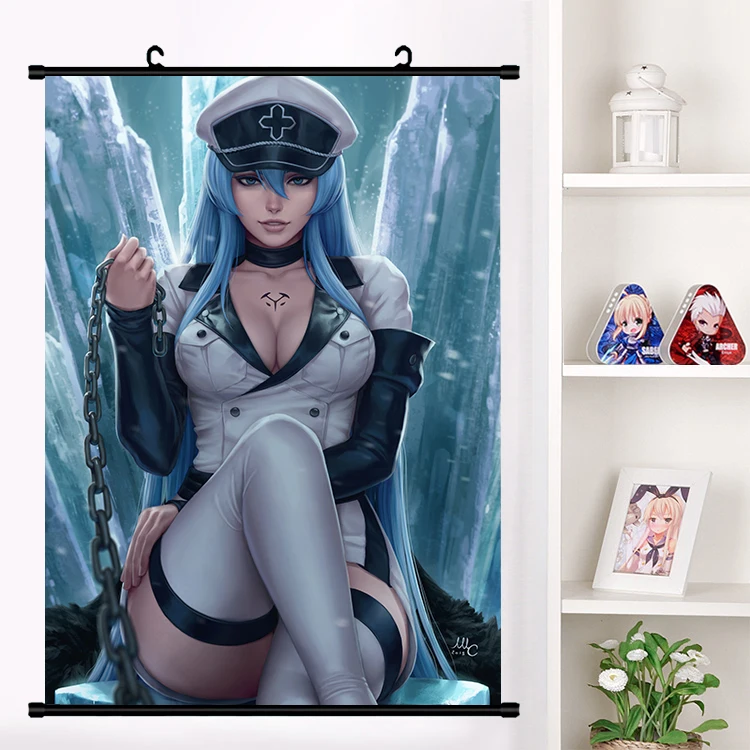 Аниме Акаме ga KILL! Акаме Esdeath Косплей настенные свитки Фреска плакат мультфильм настенные подвесные плакаты коллекция домашнего декора искусство