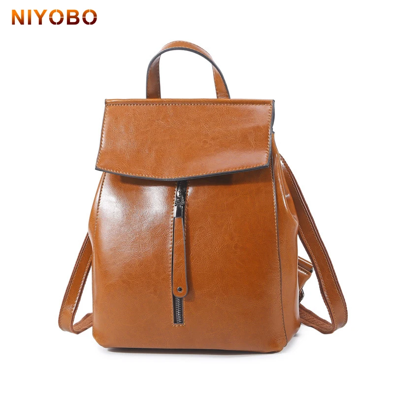

2018 New Summer Women Shoulder Bags Multifunction Genuine Leather Handbags Oil Wax Cowhide Women Bags PT703