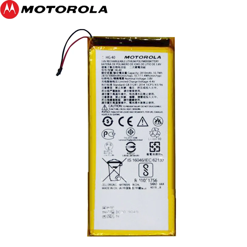 

Motorola 100% Original 3000mAh HG40 Battery For Motorola Moto G5 Plus XT1685 XT1687 XT1681 XT1684 Phone High Quality Battery