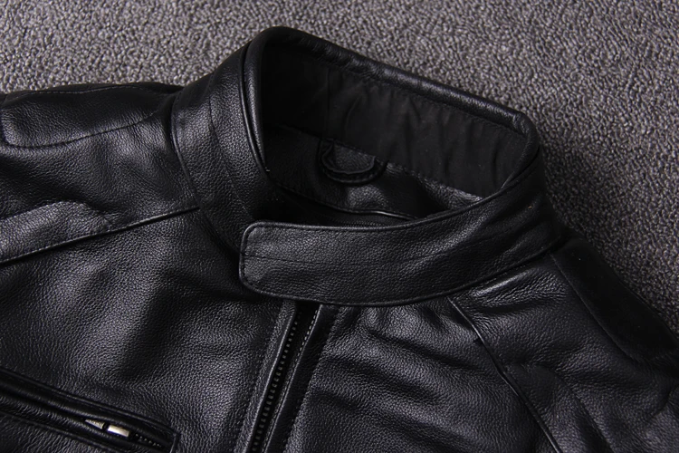 Free shipping.plus size classic men cow leather Jackets,men's genuine Leather biker jacket.Brand motor leather coat genuine leather genuine fur coats & jackets