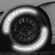 Car Sticker Reflective Universal Car Tire Tread 3D Letter Motorcycle Stickers A-Z 0-9 Letter Styling DIY Decoration Glue Sticker motorcycle sticker car styling shark car stickers cool letter automobile modeling car decoration
