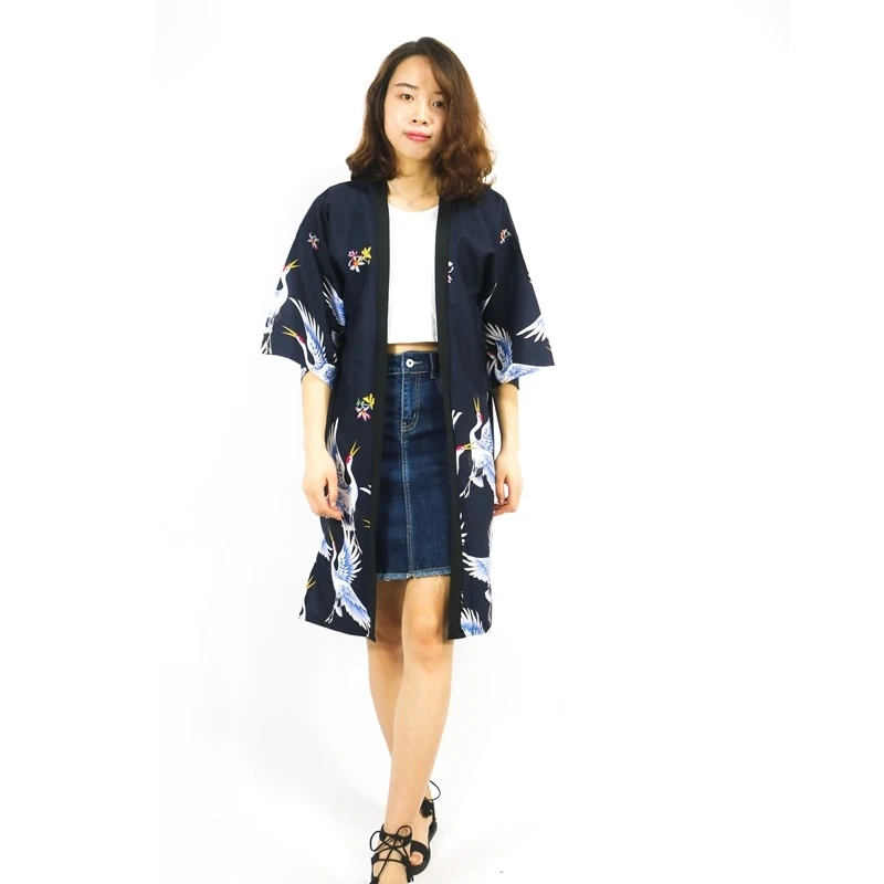 

Japanese kimono yukata kimono cardigan fashion blouse women 2019 long sleeve cardigan haori traditional kimonos dress FZ017