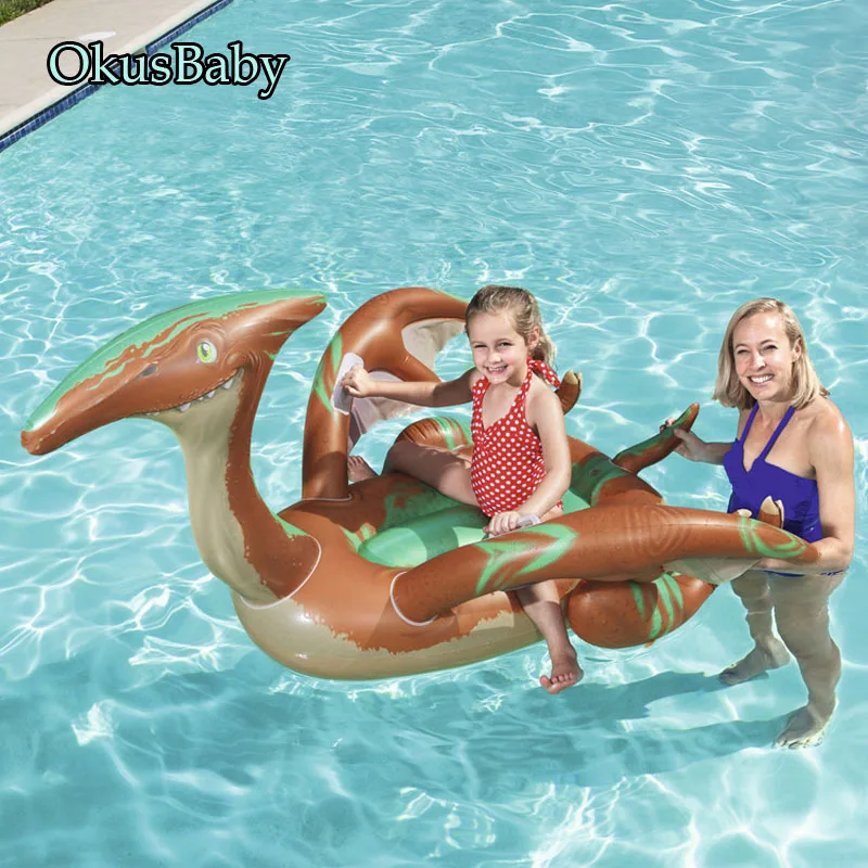 

Summer Ride On Pool floating Animal inflatable dinosaur Play Water Toys Pterosaur Model Bath Water Swimming Ring Raft Tool
