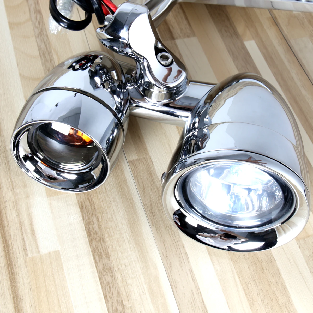 Хромированные фары дальнего света и копченые Сигналы поворота для Harley Touring Street