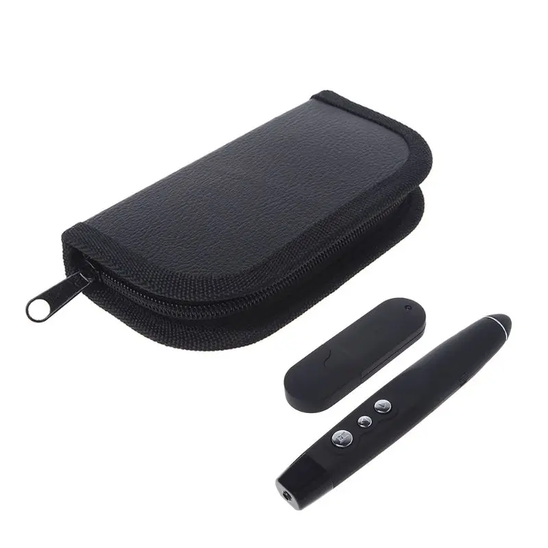 

1 Set Presenter Pen Wireless PPT Clicker Red Laser Flip Pen Presentation Powerpoint RF Remote Control USB Receiver