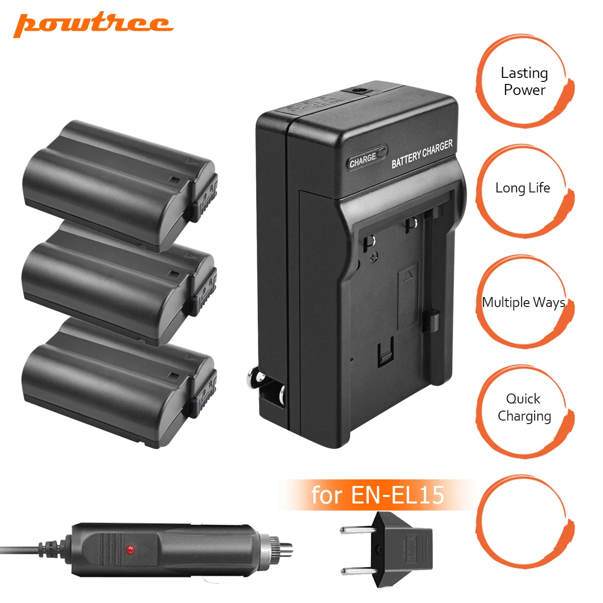 3X EN-EL15 ENEL15 EN EL15 Аккумулятор для камеры + зарядное устройство Nikon D500 D600 D610 D750 D7000 D7100