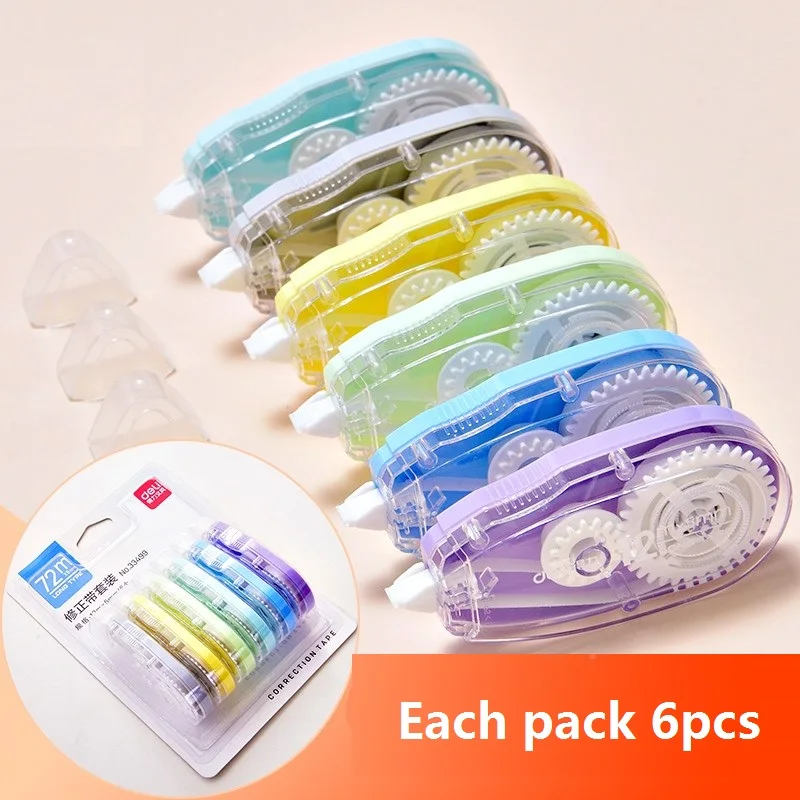 Buy 1 Pack 6 Pcs Rainbow Colors Correction Tapes