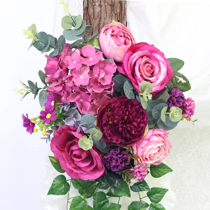Silk Flower Bouquets/Panels For Wedding Decoration