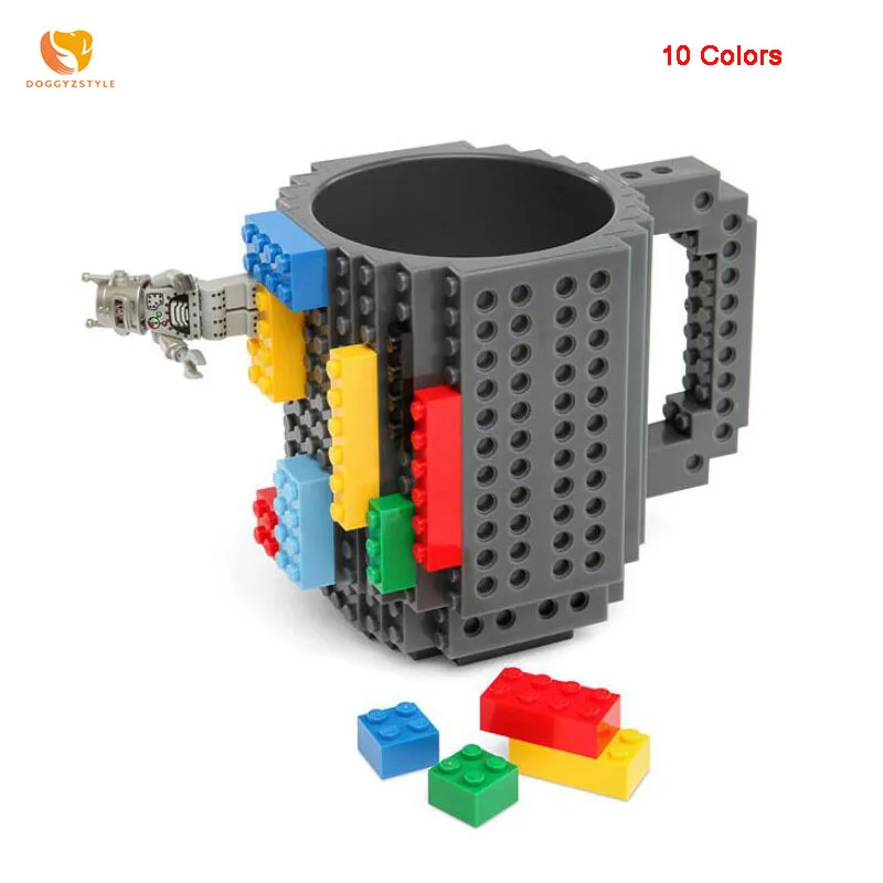 Creative DIY Coffee Cup Portable Stress Reliever Drinkware Removable Building Blocks Puzzle Mugs Leisure Gifts 10 Colors | Дом и сад