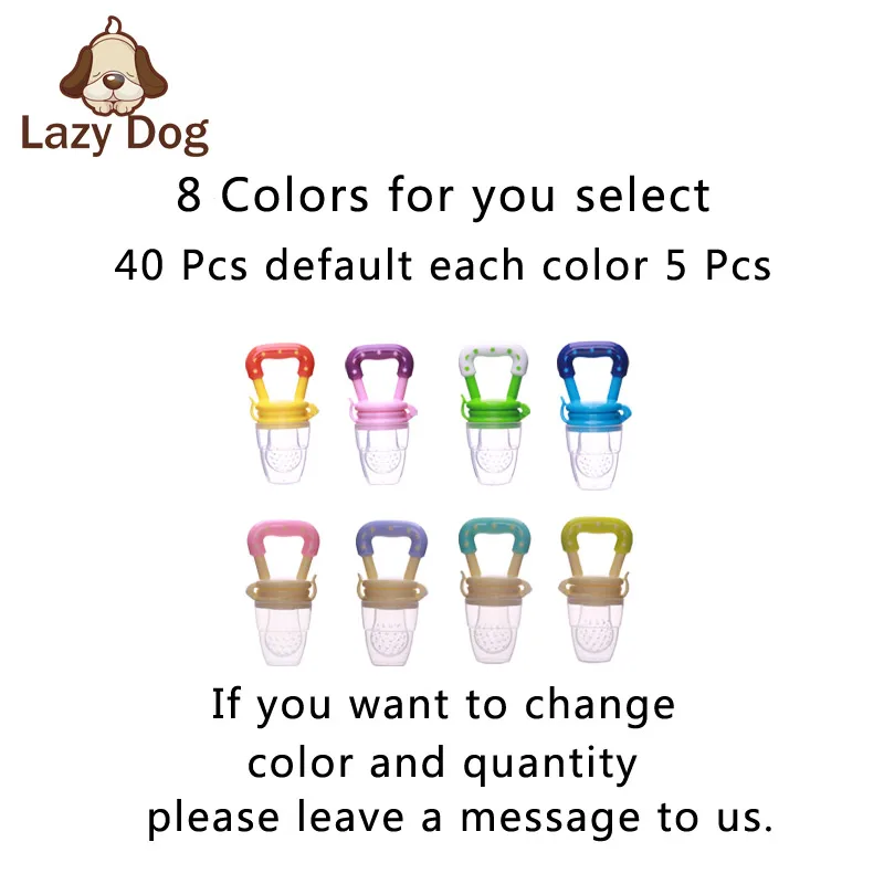 

40Pcs Baby Pacifier Feeder With Cute Star Fresh Furit Vegetables Milk Nibbler Feeding Safe Infant Supplies Nipple For Kids