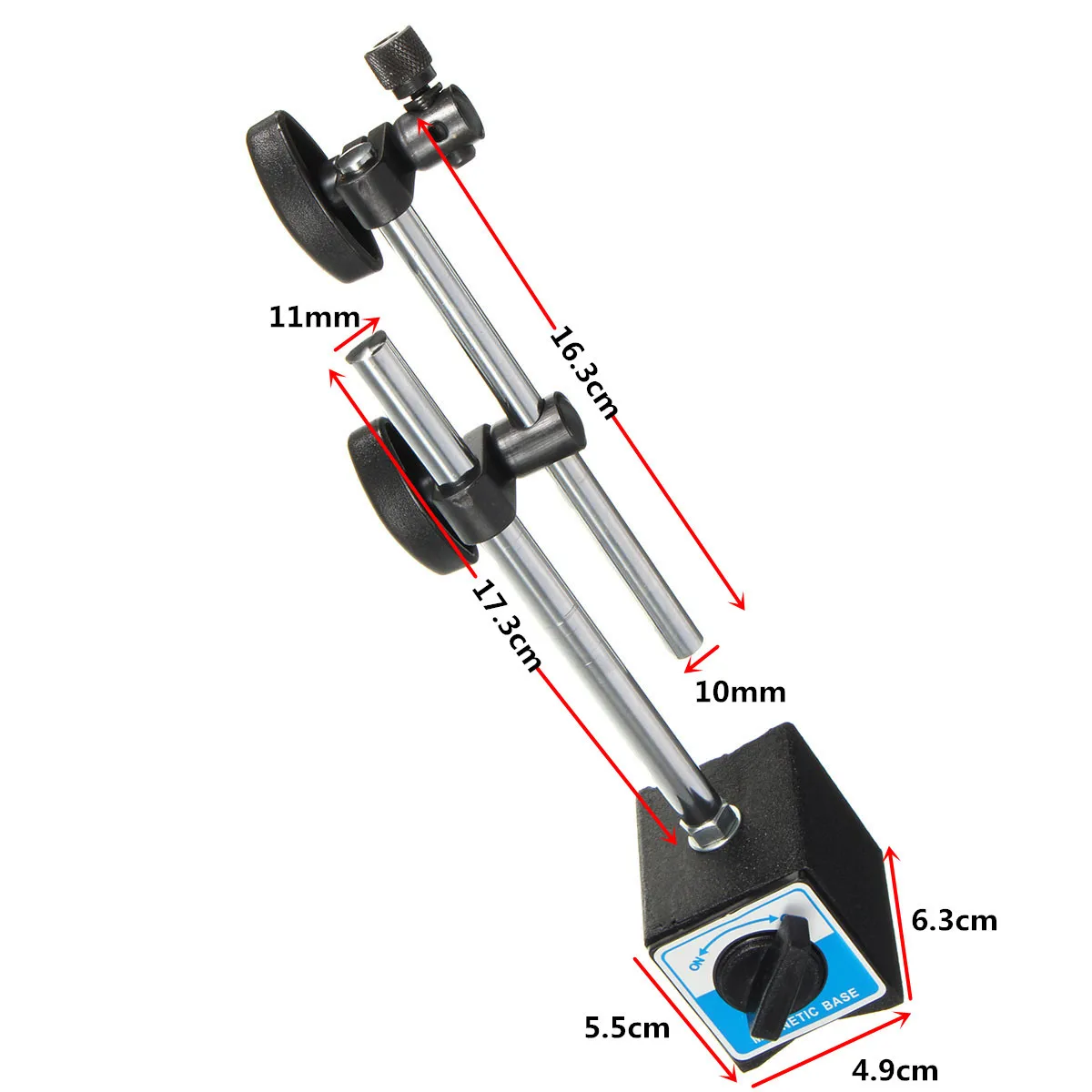 Магнитный держатель основания с двойным регулируемым полюсом для циферблата индикатор тестовый датчик для Smithing прецизионная обработка автомобильной