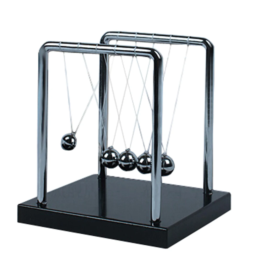 Newtons Cradle Balancing Swinging Metal Balls Physics Pendulum Science Toy Steel