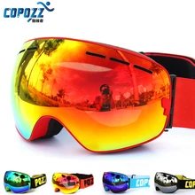 COPOZZ marca &oacute;culos de esqui duplo camadas UV400 grande anti-fog m&aacute;scara de esqui snowboard &oacute;culos &oacute;culos de esqui de neve homens mulheres GOG-201 Pro(China)