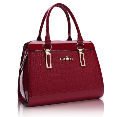 Европа Для женщин сумка, сумка на плечо, сумка для плеча мешка для сбора пыли большой посылка модные посылка Для женщин кожаная сумка - Цвет: wine red