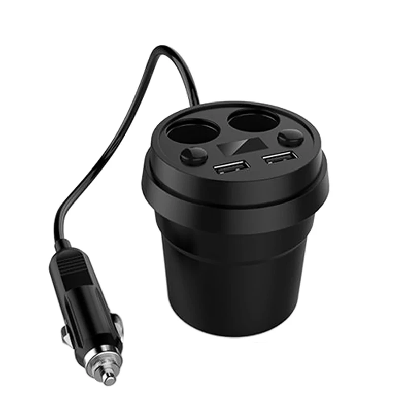 

3.1A/80W Dual USB Charger Car Adapter With 2 Socket Splitter Cigarette Lighter New