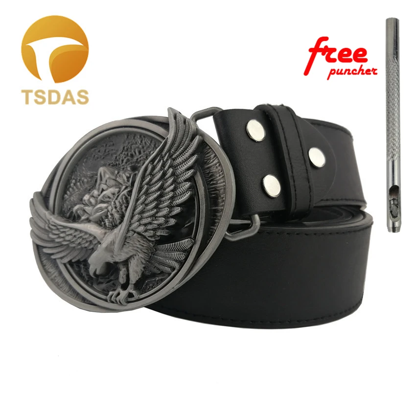

Fashion Oval Eagles Western Belt Buckles Metal Type DIY Suitable For 3.8-4CM Width Belt Silver Belt Buckle Head Drop Ship
