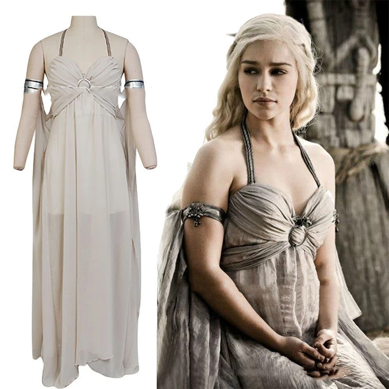 

Daenerys Targaryen Costume Fancy Dress Game of Thrones Cosplay Mother of Dragons Cloak Halloween Carnival Adult Women Outfit