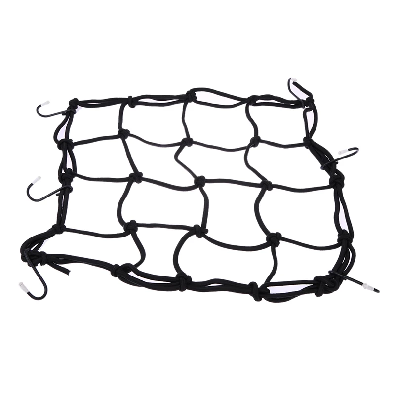 Motorcycle Bike 6 Hooks Hold Down Fuel Tank Luggage Net Rope Mesh Bag String Bag Sundries Helmet Mesh Grid for Moto
