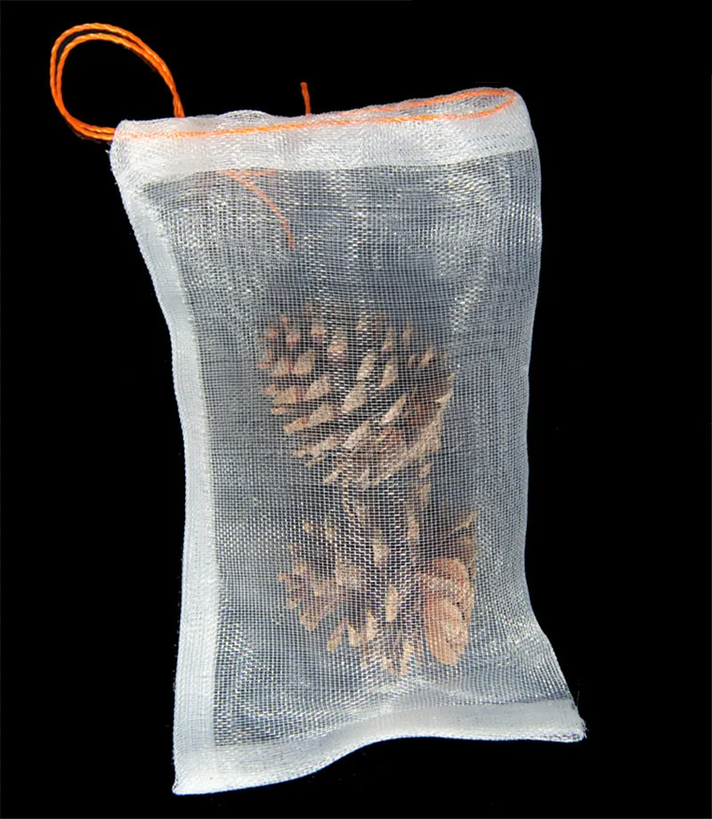 

5Pcs/Lot Small Aquarium Nylon Mesh Filter Media Bag with Drawstring for Garden Pond Agriculture Plant Fruit Protect Bag 15x10cm