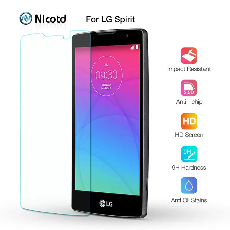 

Nicotd Tempered Glass For LG Spirit Screen Protector For LG H422 4G LTE H440Y H440 H420 H440N C70 4.7 inch Transparent Glass