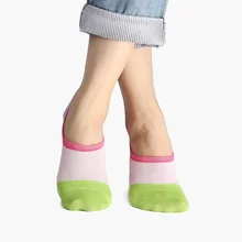 20 штук = 10 пар/партия из бамбукового волокна, анти-скольжения женские Носки летние невидимые лодочки Носки женские, не скользящие