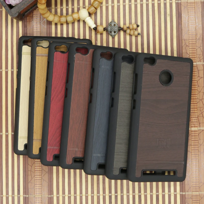 

for Xiaomi redmi note redmi3 redmi 4A 3 4 Pro case wood skin with plastic cover vintage style 7 colors available free shipping