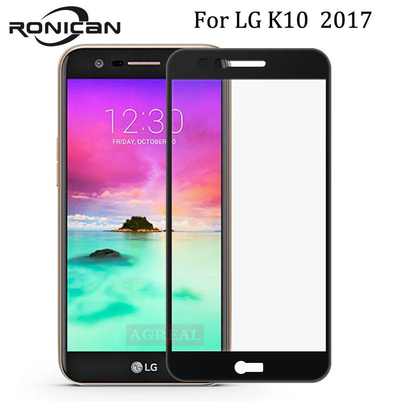 

For LG K10 2017 Full Cover Tempered Glass 2.5D 9H Screen Protector Safety Protective Film On K 10 2017 M250N M250 M 250 X400