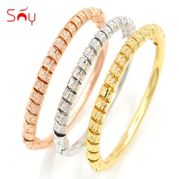 

Sunny Jewelry Cuff Bracelets Bangles Rose Copper Three Color Fashion Jewelry 2020 For Women For Party Gift High Quality Exquisit