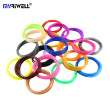 10 colores 50 m 3D filamento impresora ABS/PLA 1,75mm material plástico para 3D pluma doodler dibujo y impresión