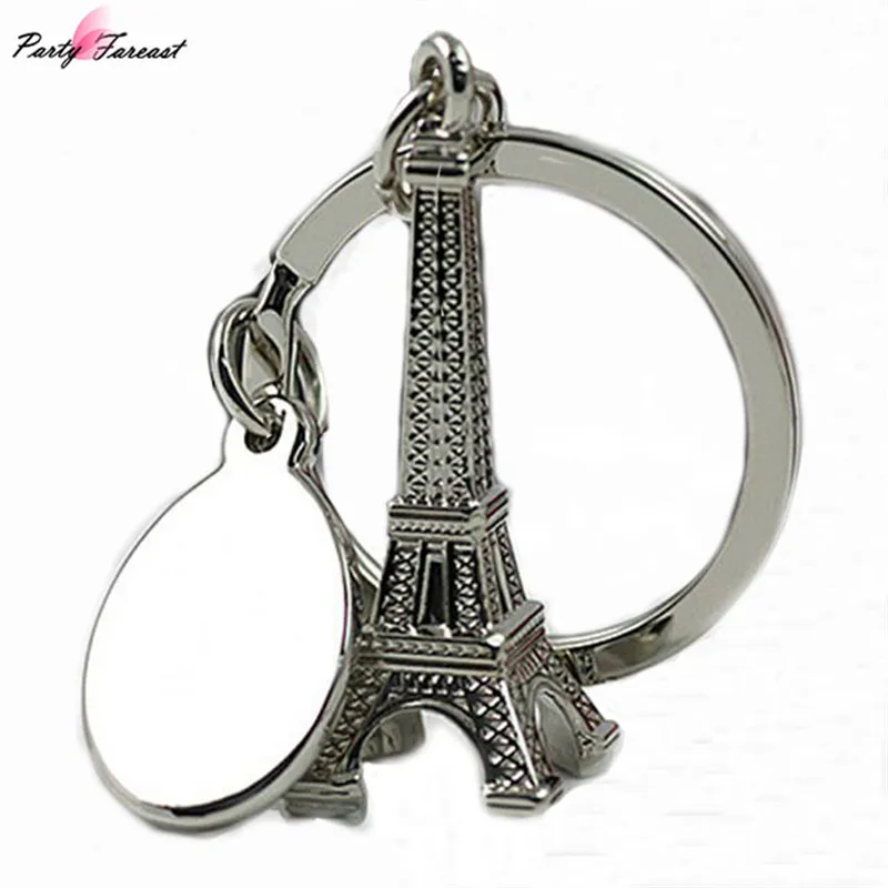 

Partyfareast Eiffel Tower Keychain Silver Keychain Car Women Handbags Backpack Pendant Jewelry Key Chains Keyrings Llaveros