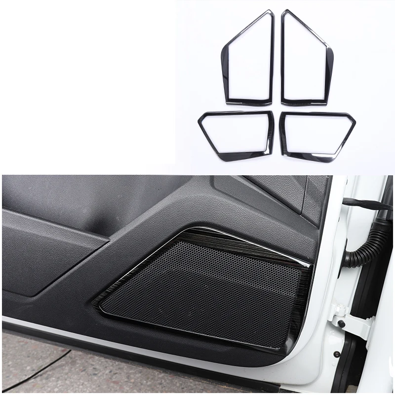 

lsrtw2017 titanium black car door sound decoration trims for volkswagen t-roc 2017 2018 2019 2020