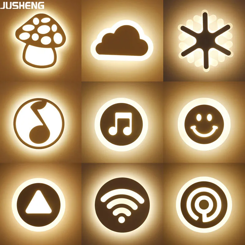 JUSHENG Modern minimalist acrylic LED wall lamp bedroom bedside lamp hotel customer aisle children