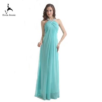 

Eren Jossie Competitive Price Pleated Chiffon Empire Style Evening Dress Floor Length Light Blue Wedding Party Dress