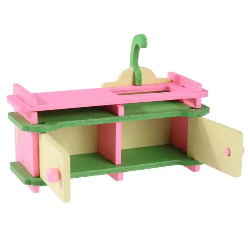 1 set Baby Wooden Dollhouse Furniture Dolls House Miniature Child Play Toys Gifts #12